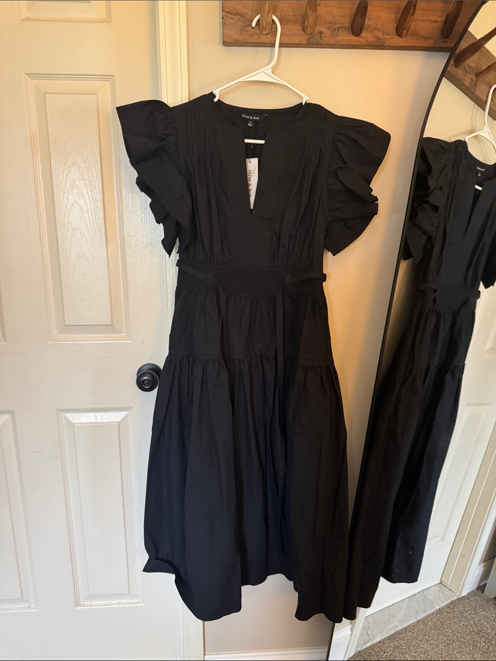 Strut & Bolt 100% Cotton Black Midi Dress - Picture 5 of 9